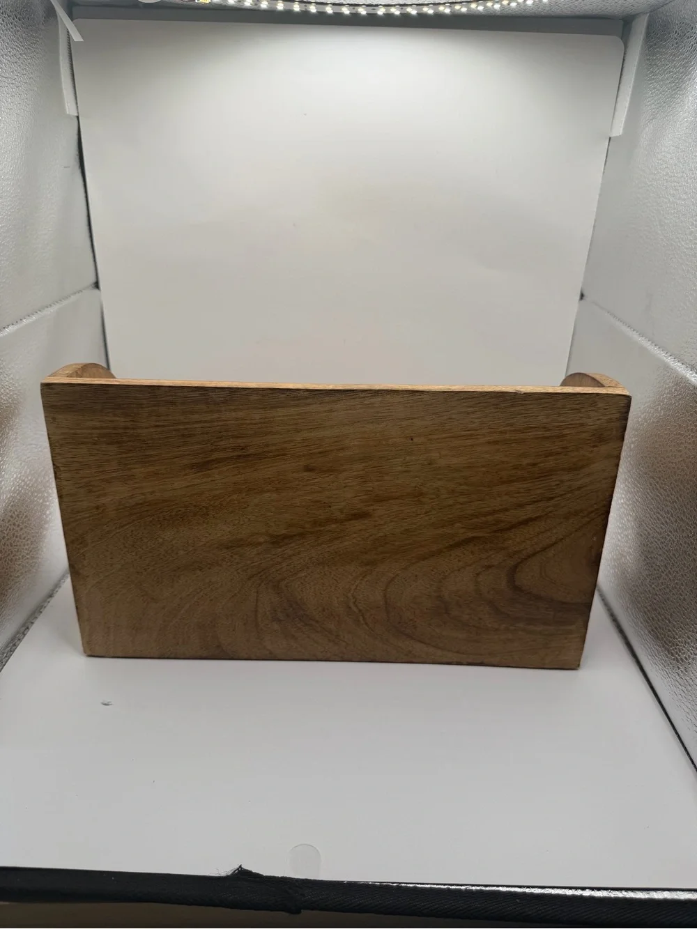 Wood Desk Mail Organizer with Drawer Rustic Boho Letter Holder